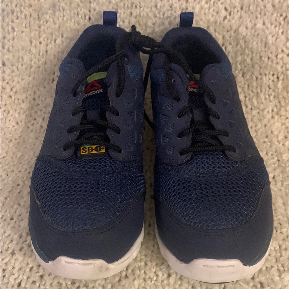 Safety Shoes,Reebok Women's, blue, size 7.5.
